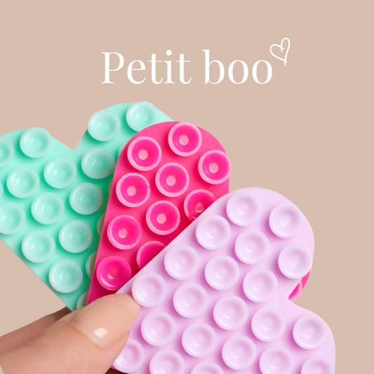 Pack of 3 Petit Boo Love Heart Shape Suction Phone Holders